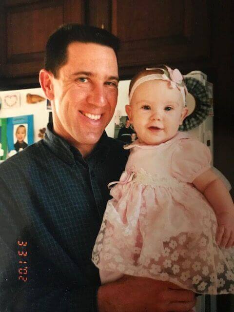 Sweet Abigail (otherwise known as Princess Cherry Blossom) and Dad - 2002