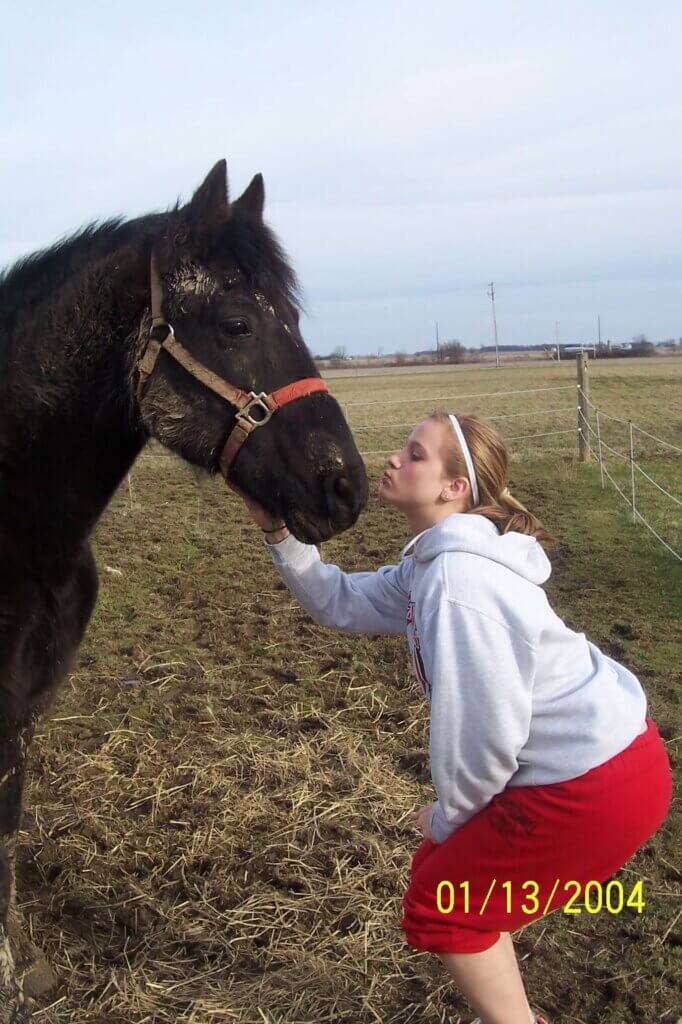 Emily and our Tennessee Walking horse, Sonny!